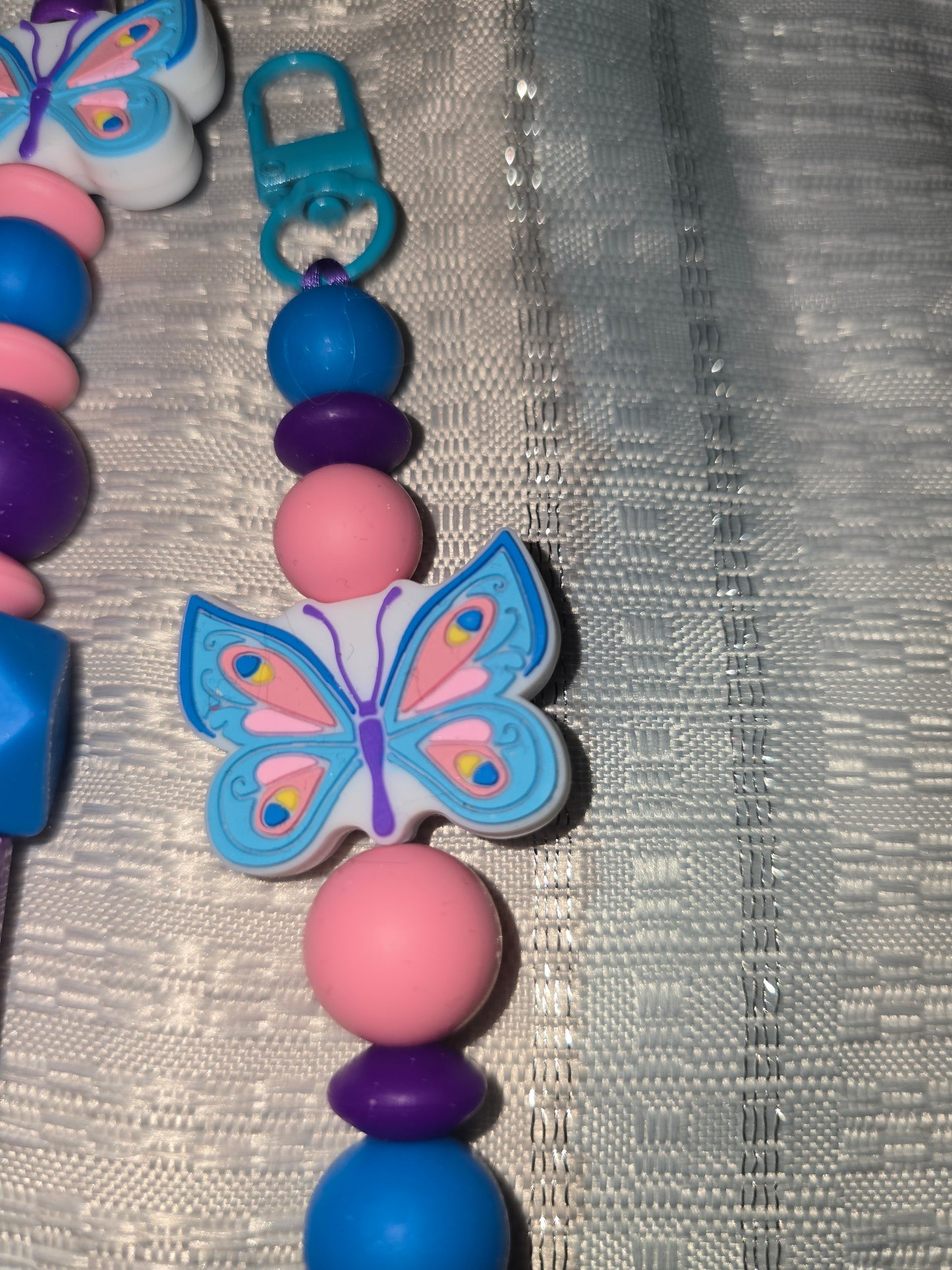 pink and blue butterfly