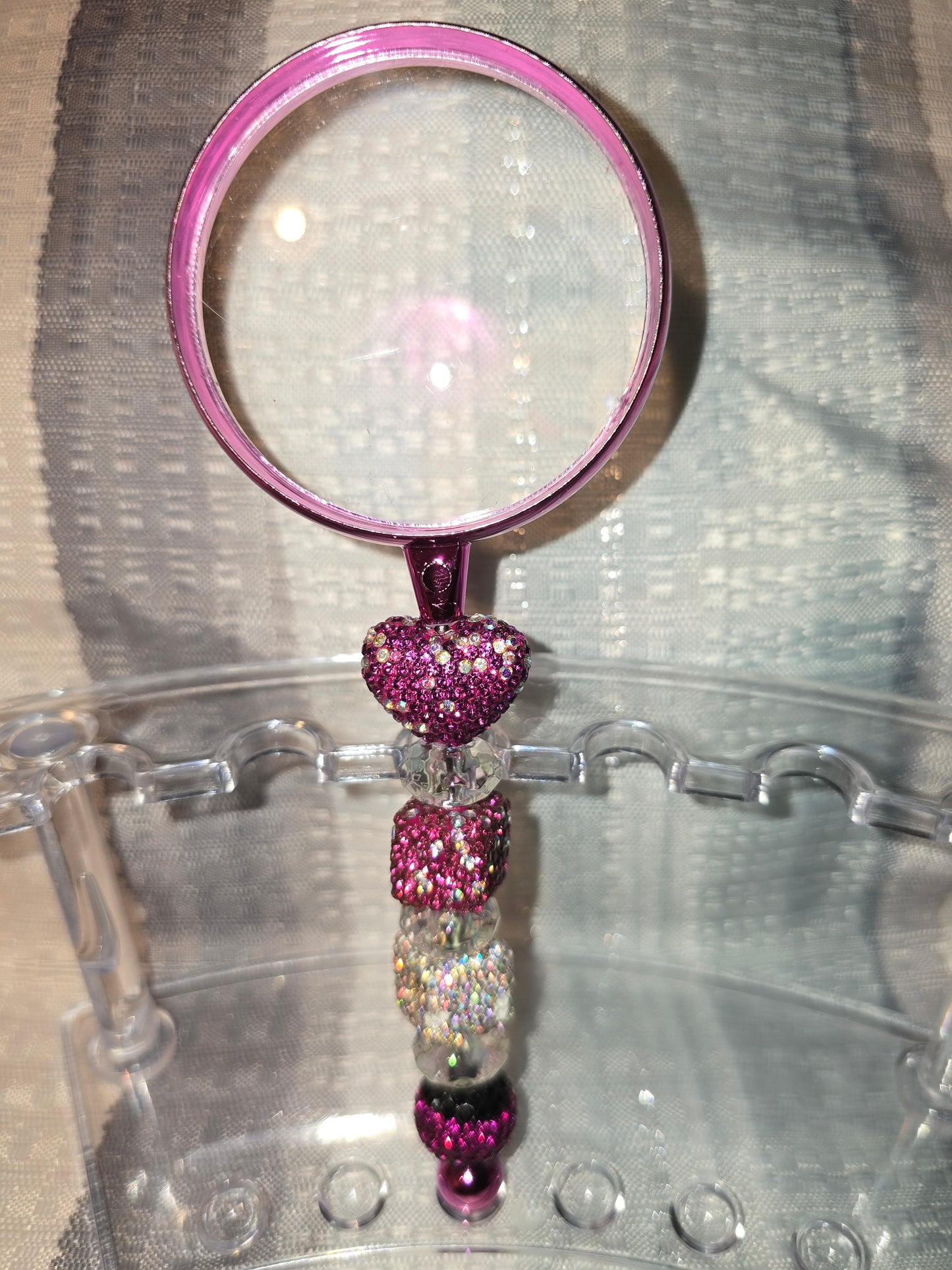 Pink Heart Magnifying Glass