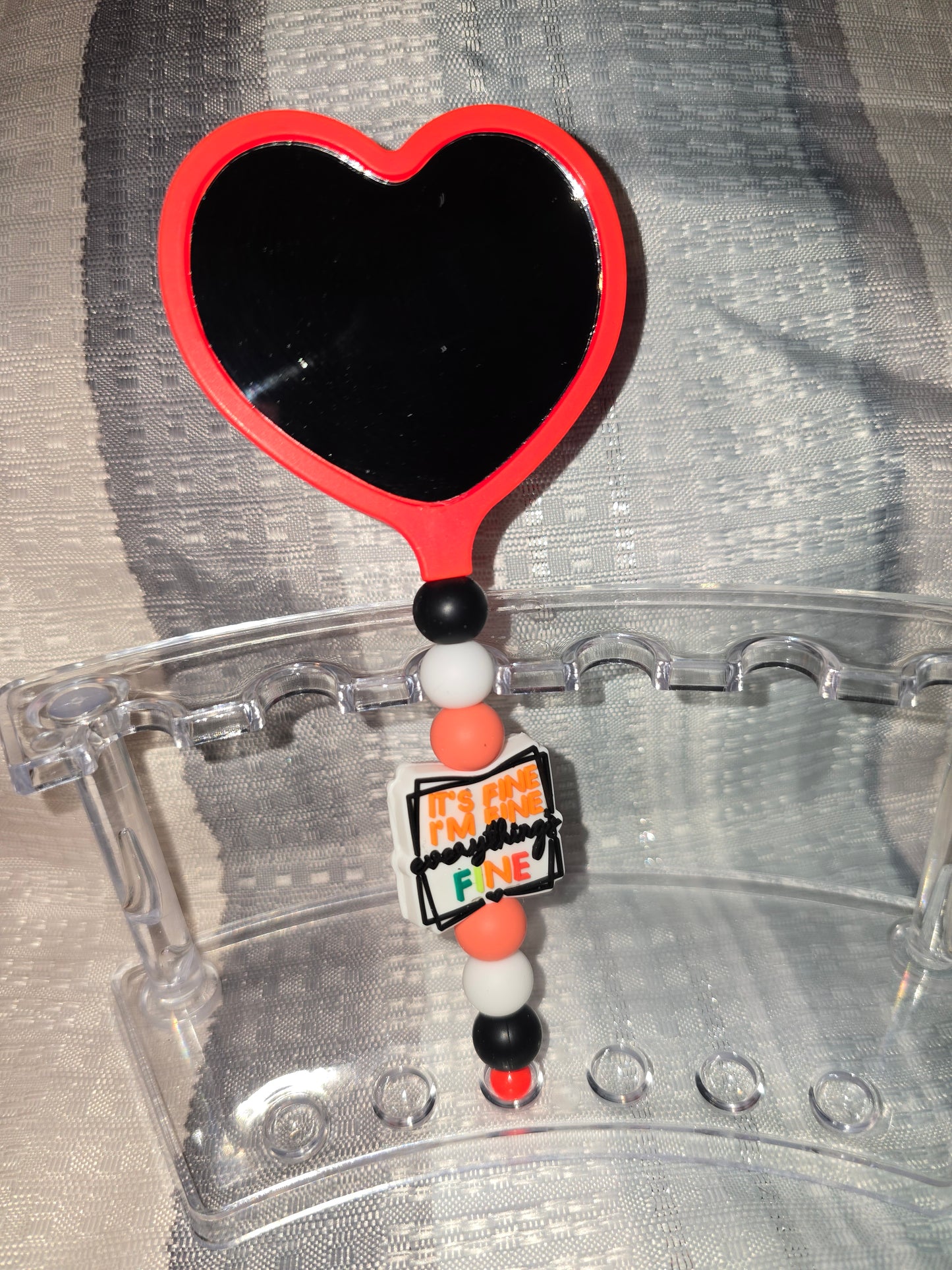 Everything's fine Heart Hand Mirror
