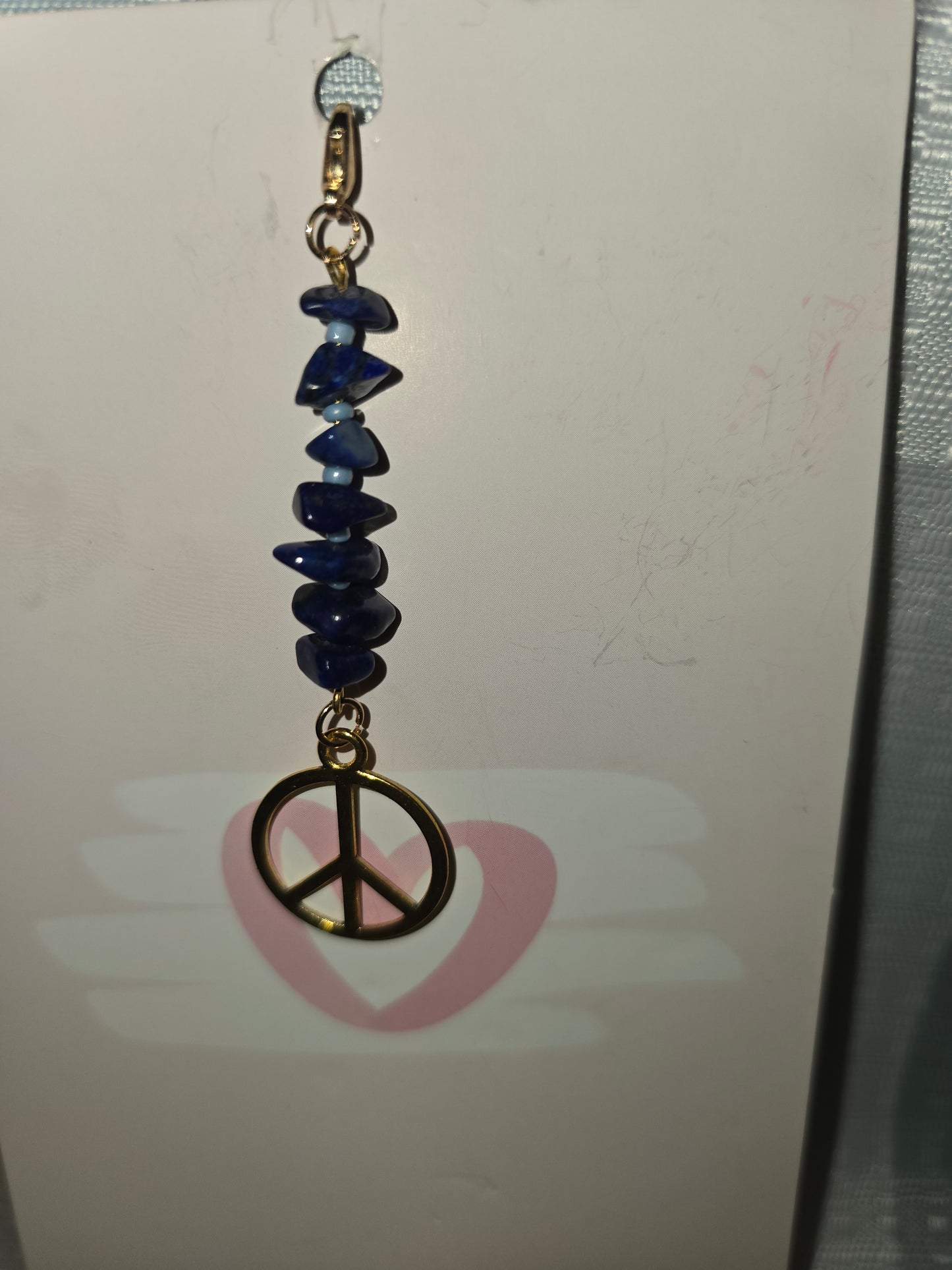 Sodalite Peace Hair Charm