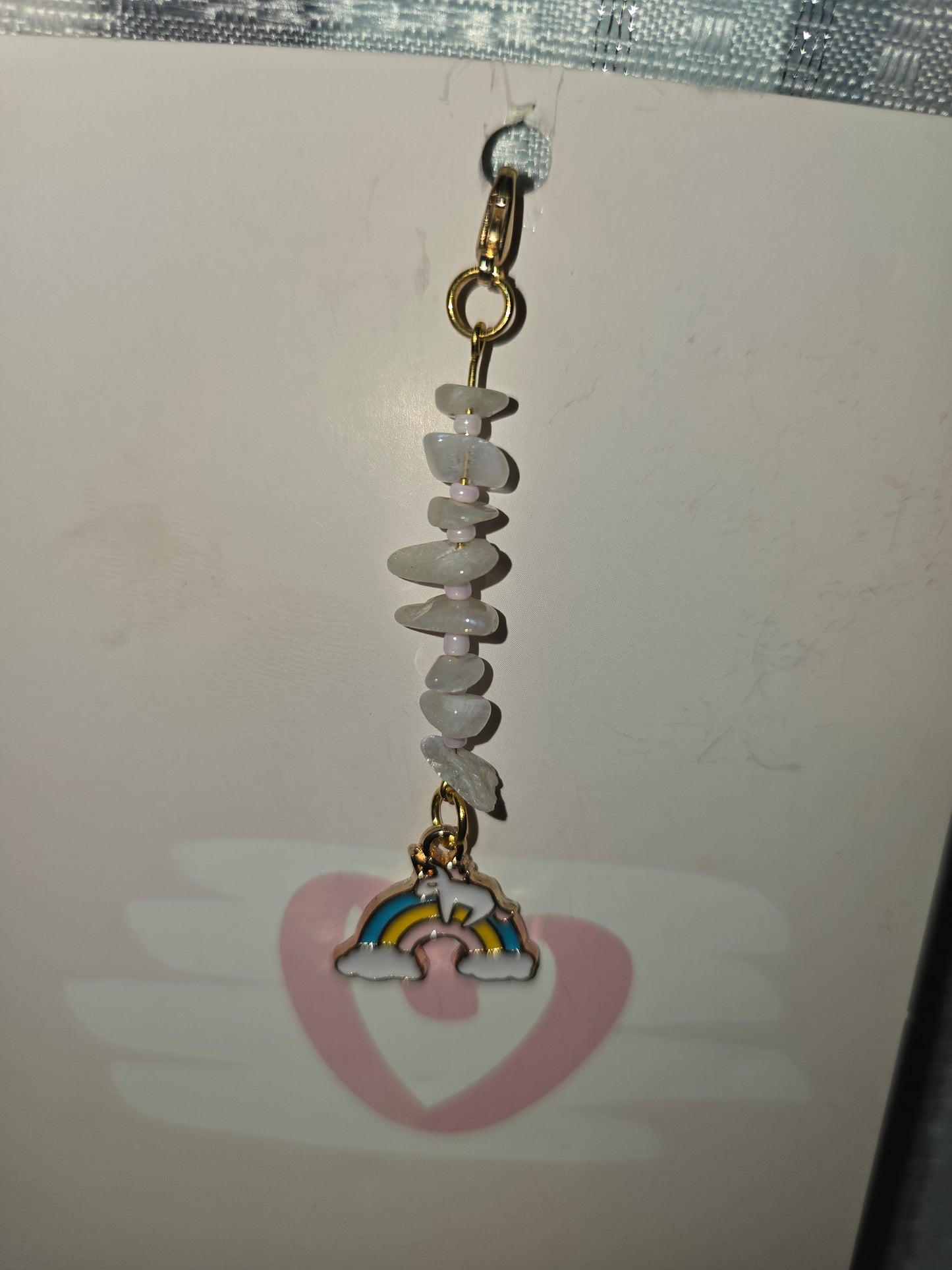 Moonstone Rainbow Hair Charm