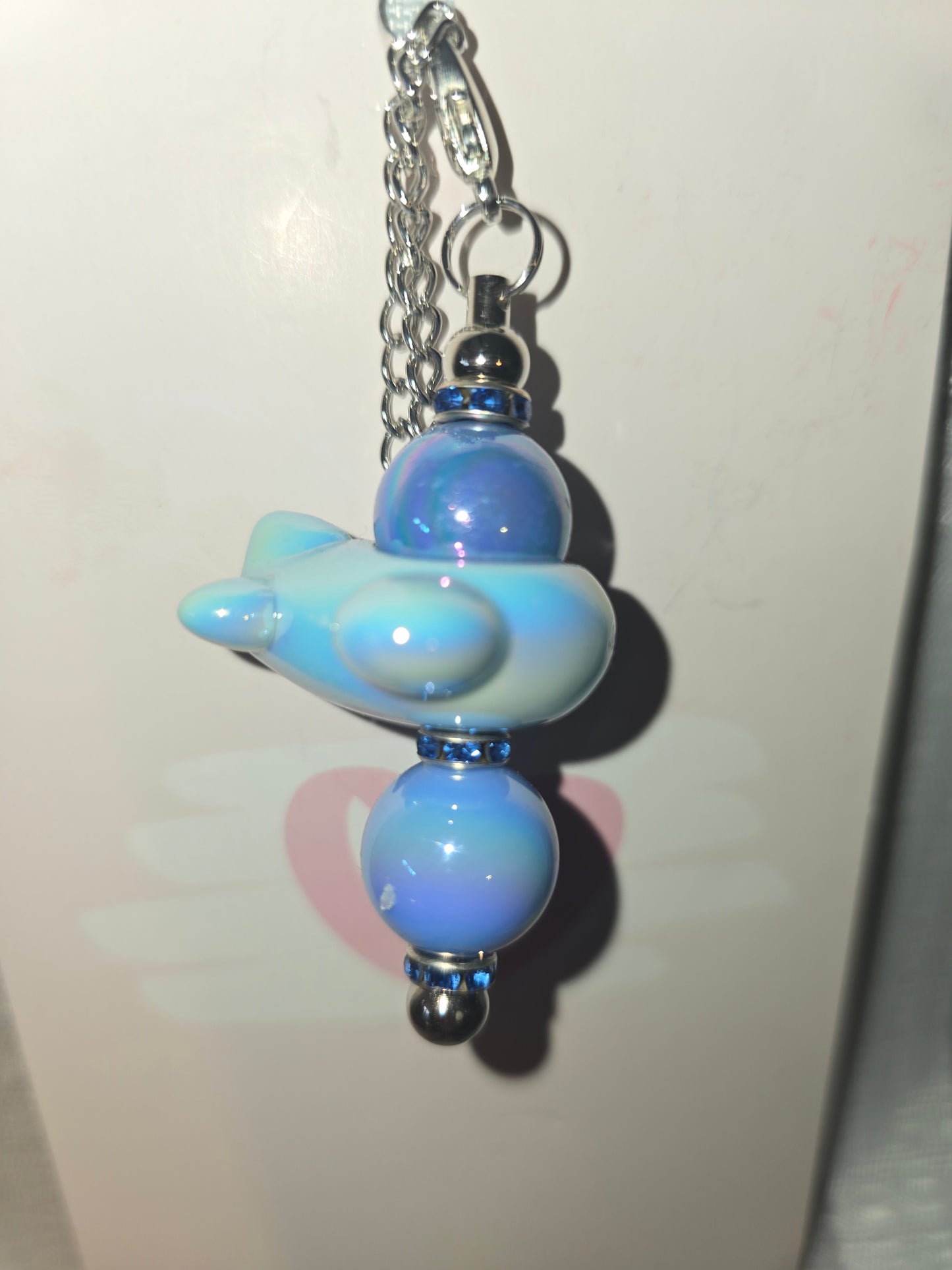 blue plane cup charm