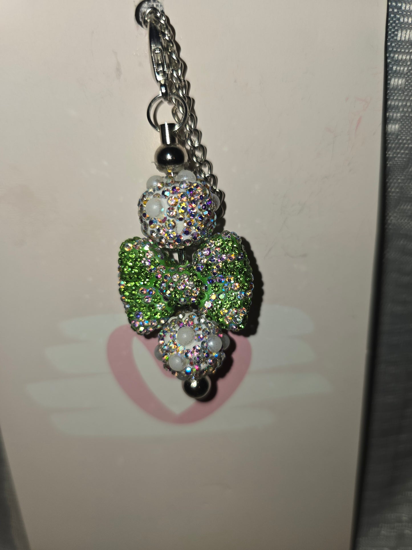 Green Bow Cup Charm