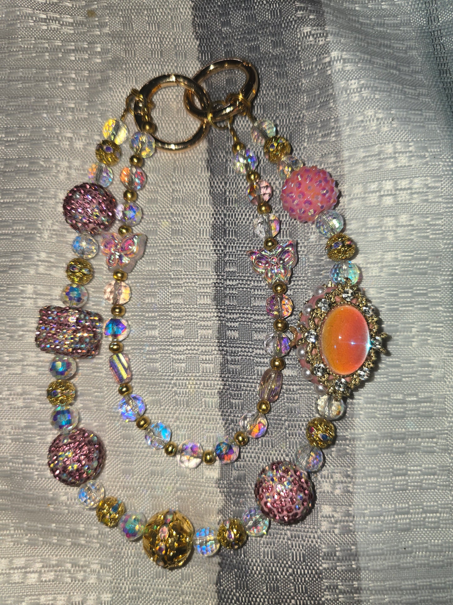 Pink Cameo Ultra Lux Keychain