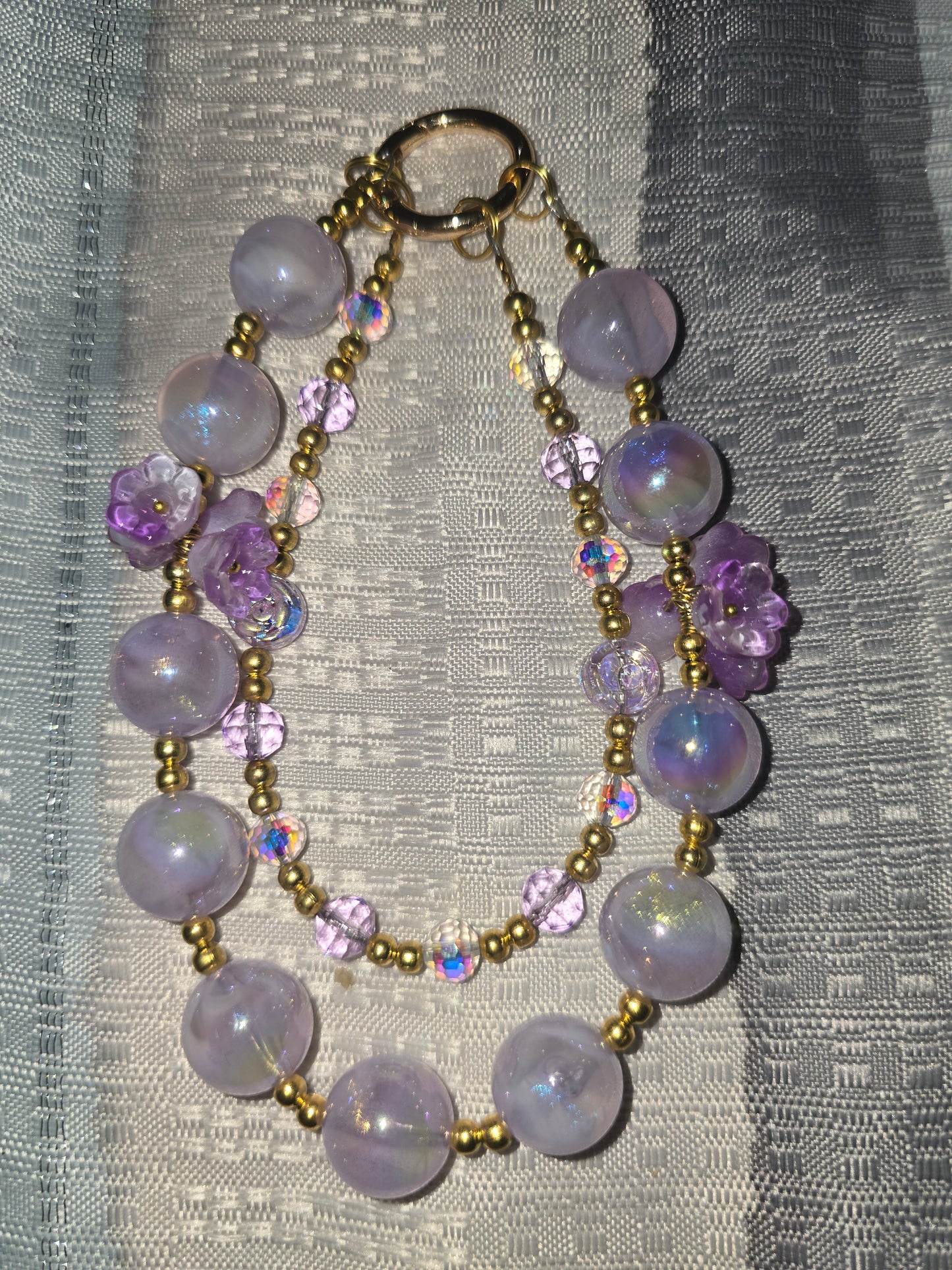 Gold Floral Fancy Keychain