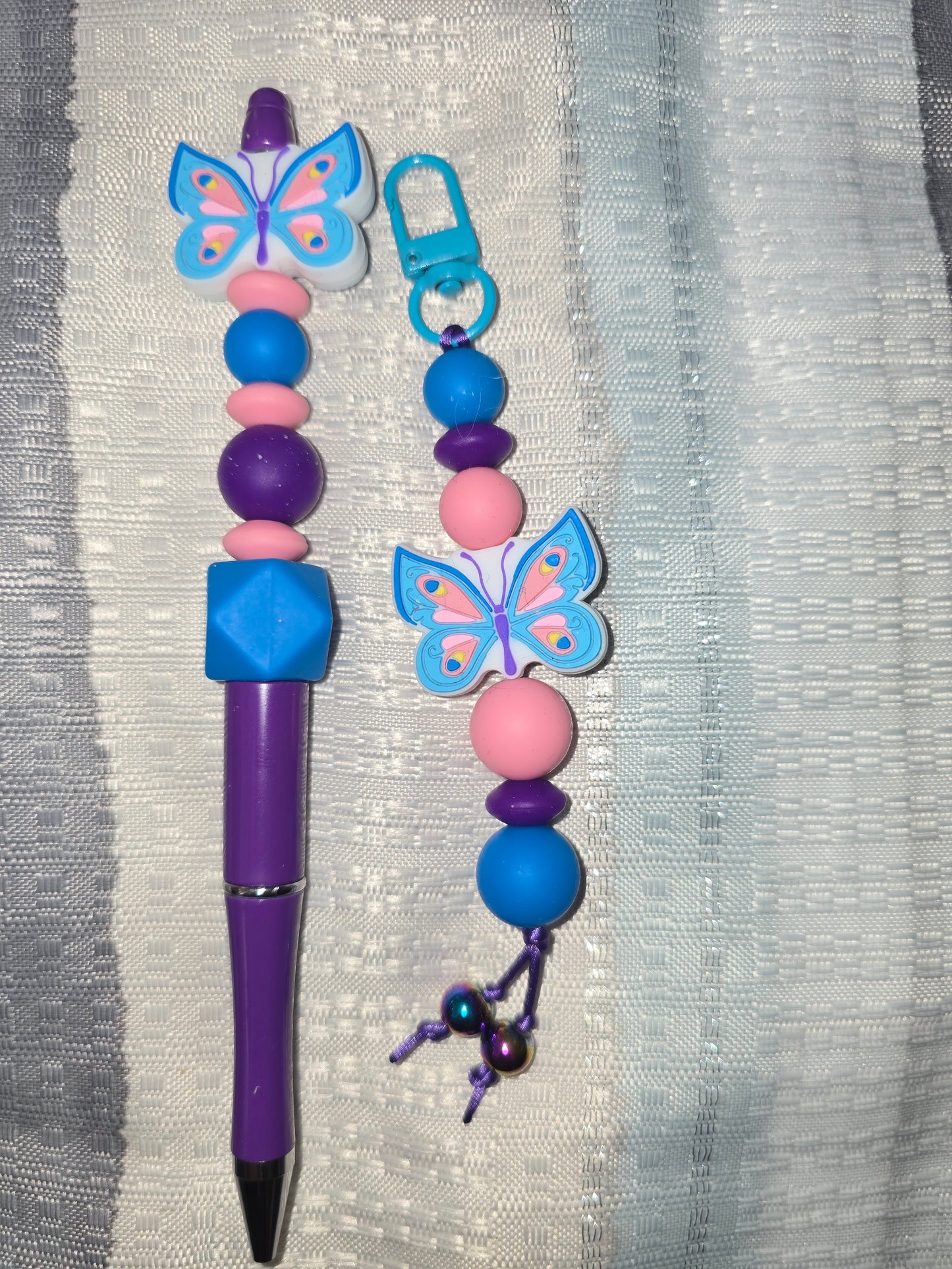 pink and blue butterfly