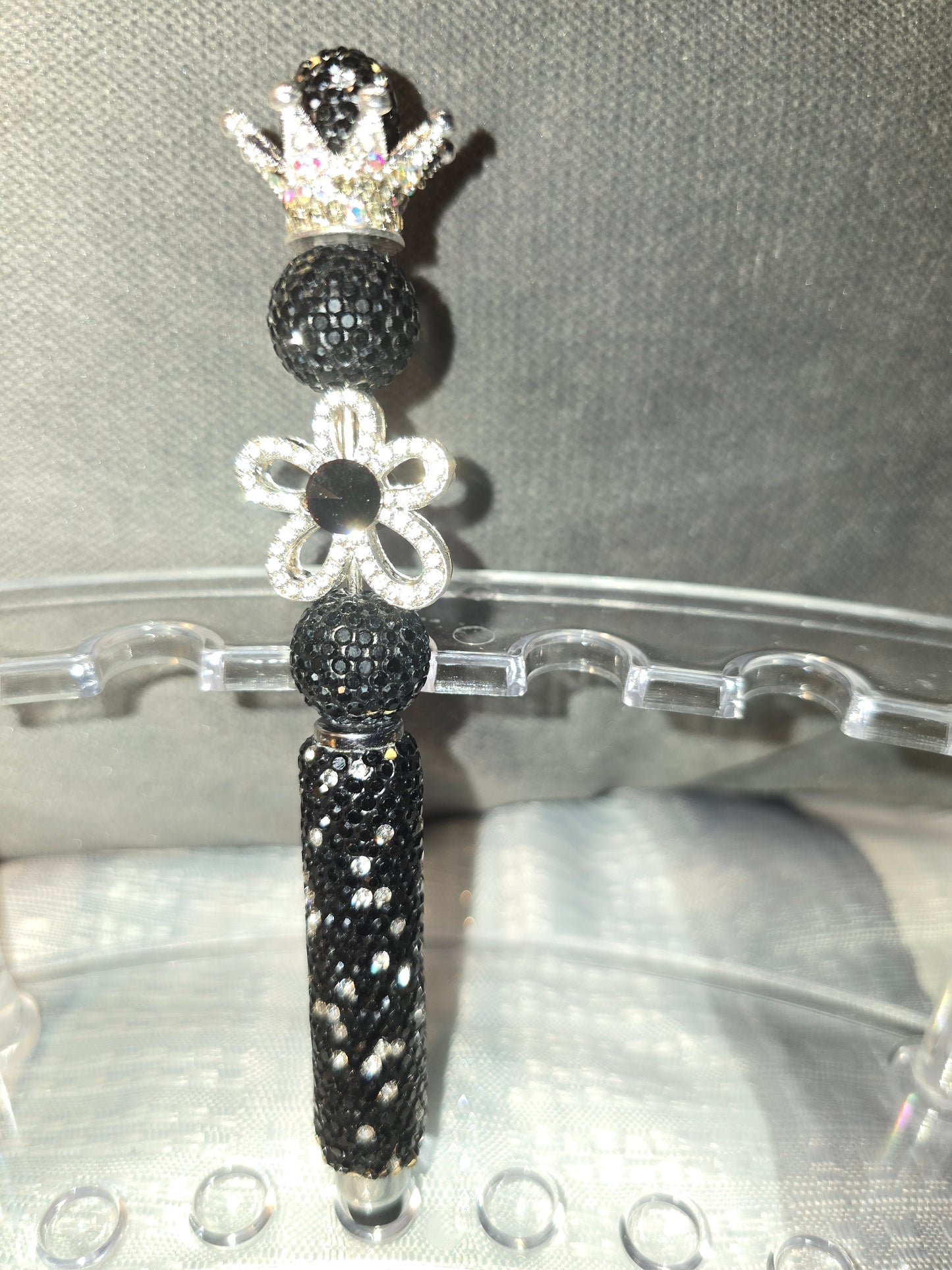 Black Daisy Rhinestone