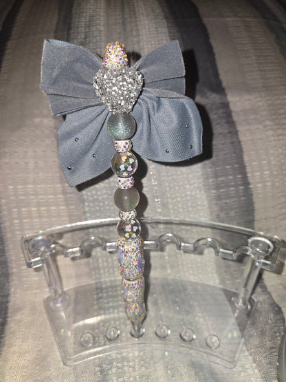 Grey Bow Lux Pen