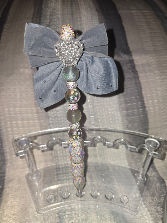 Grey Bow Lux Pen