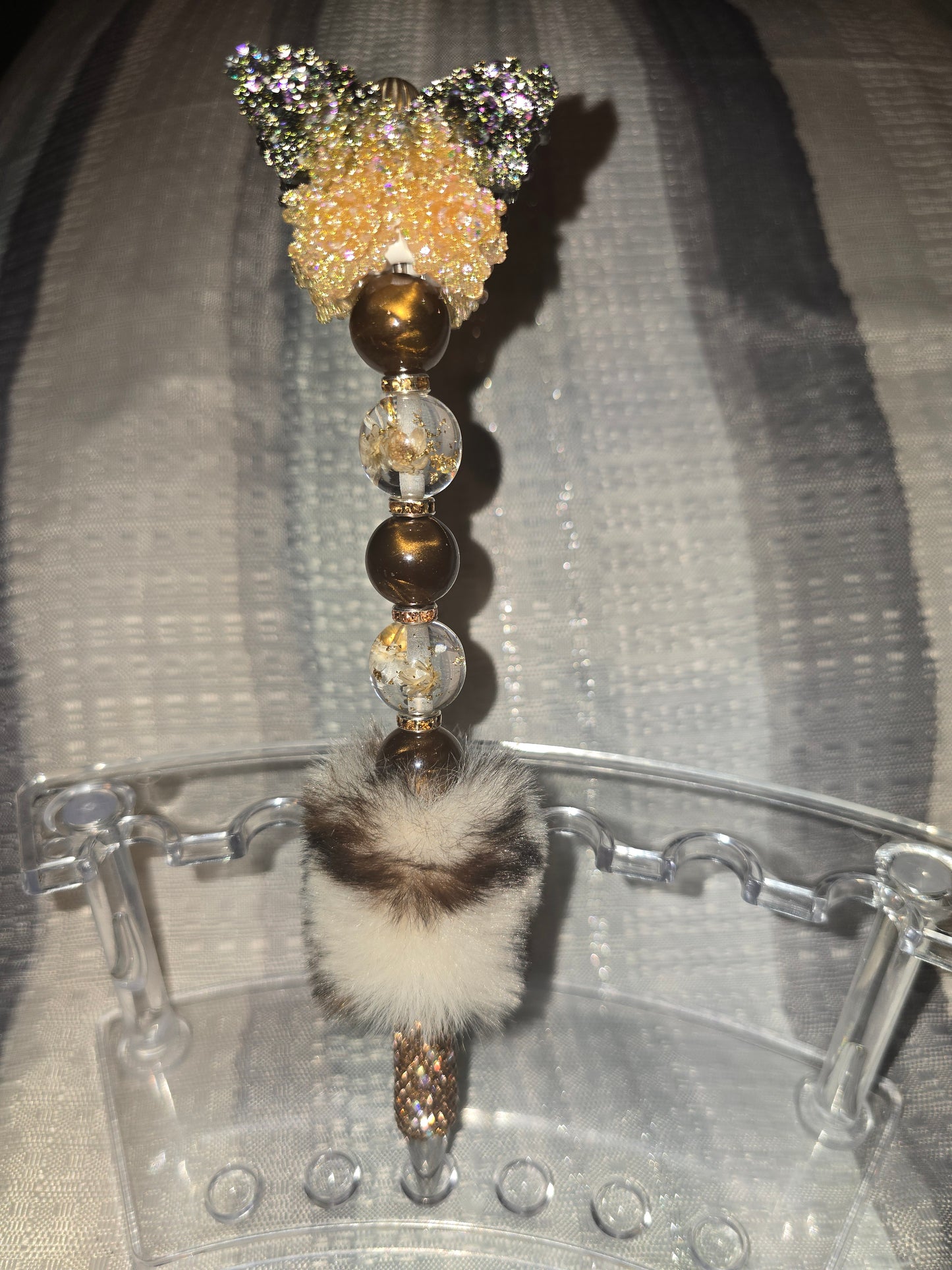 Brown poof butterfly Lux Pen