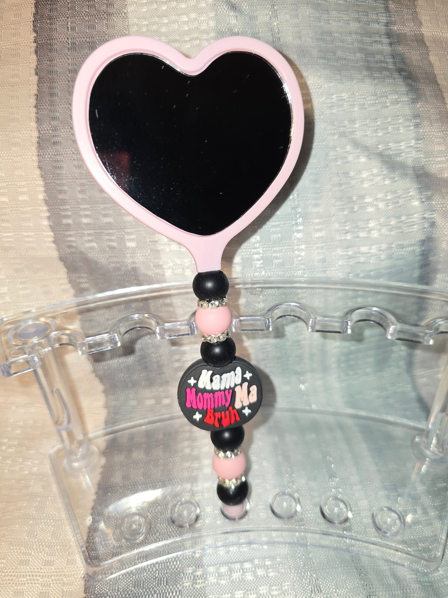 Bruh Heart Hand Mirror