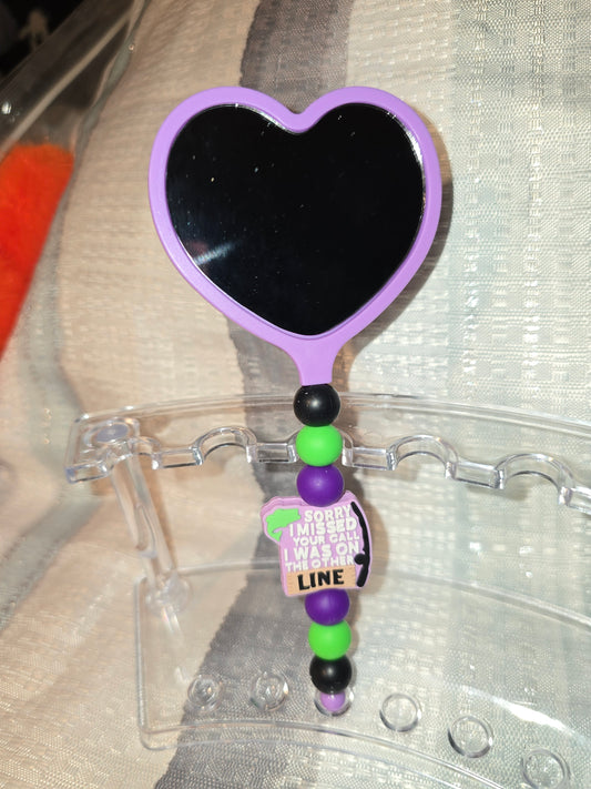Sorry Purple Heart Hand Mirror
