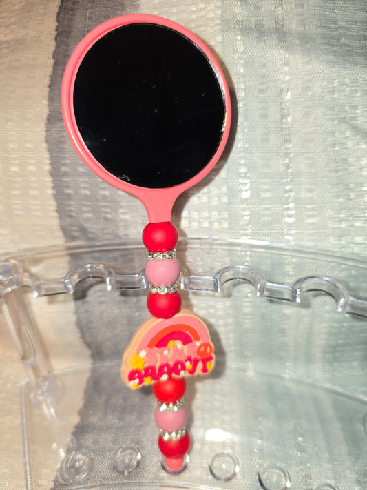 Groovy Round Hand Mirror