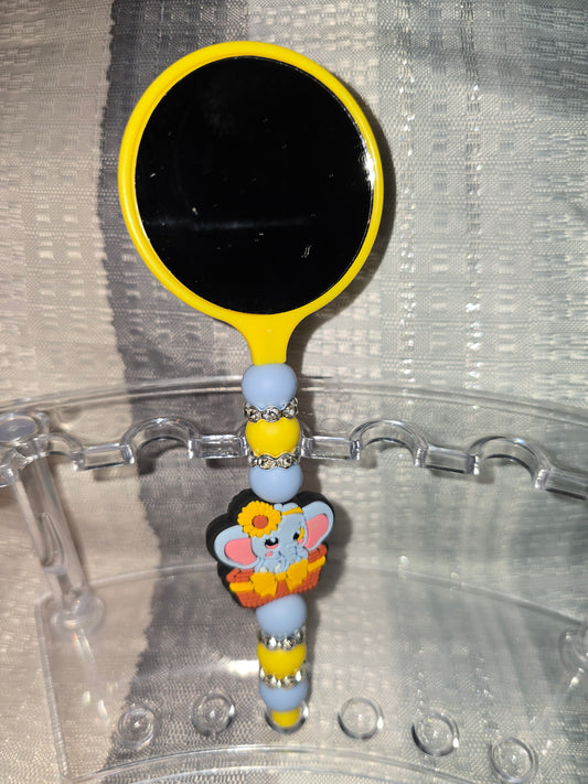 Elephant Round Hand Mirror