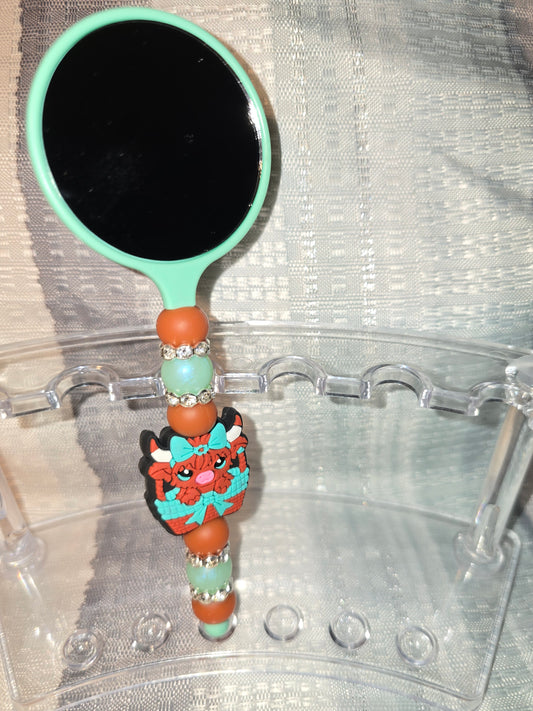 Cow Round Hand Mirror