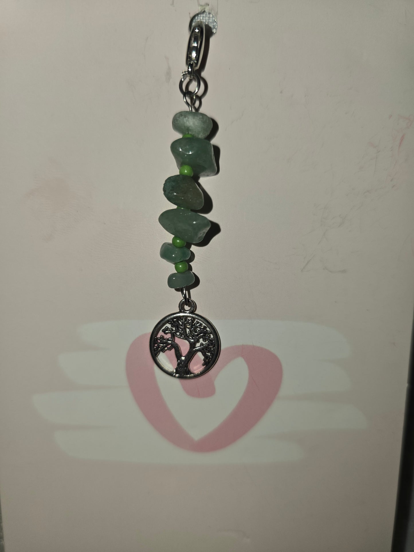 Green Aventurine Tree of life Hair Charm