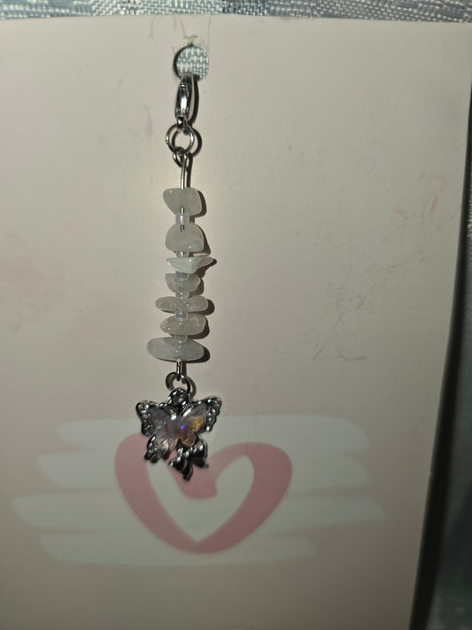 Moonstone Butterfly Hair Charm