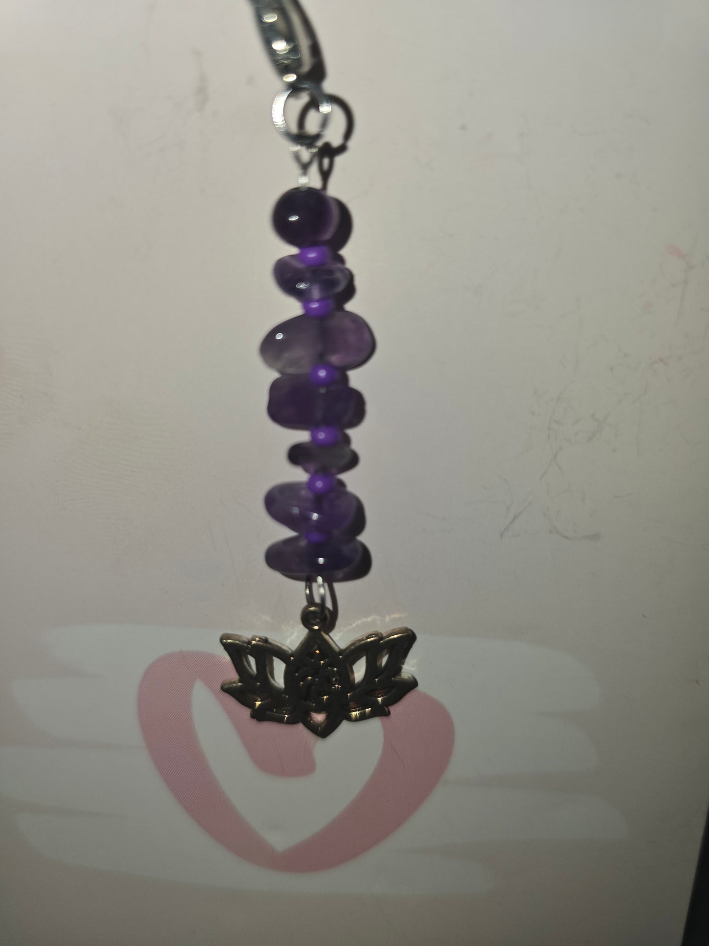 Amethyst Lotus Hair Charm
