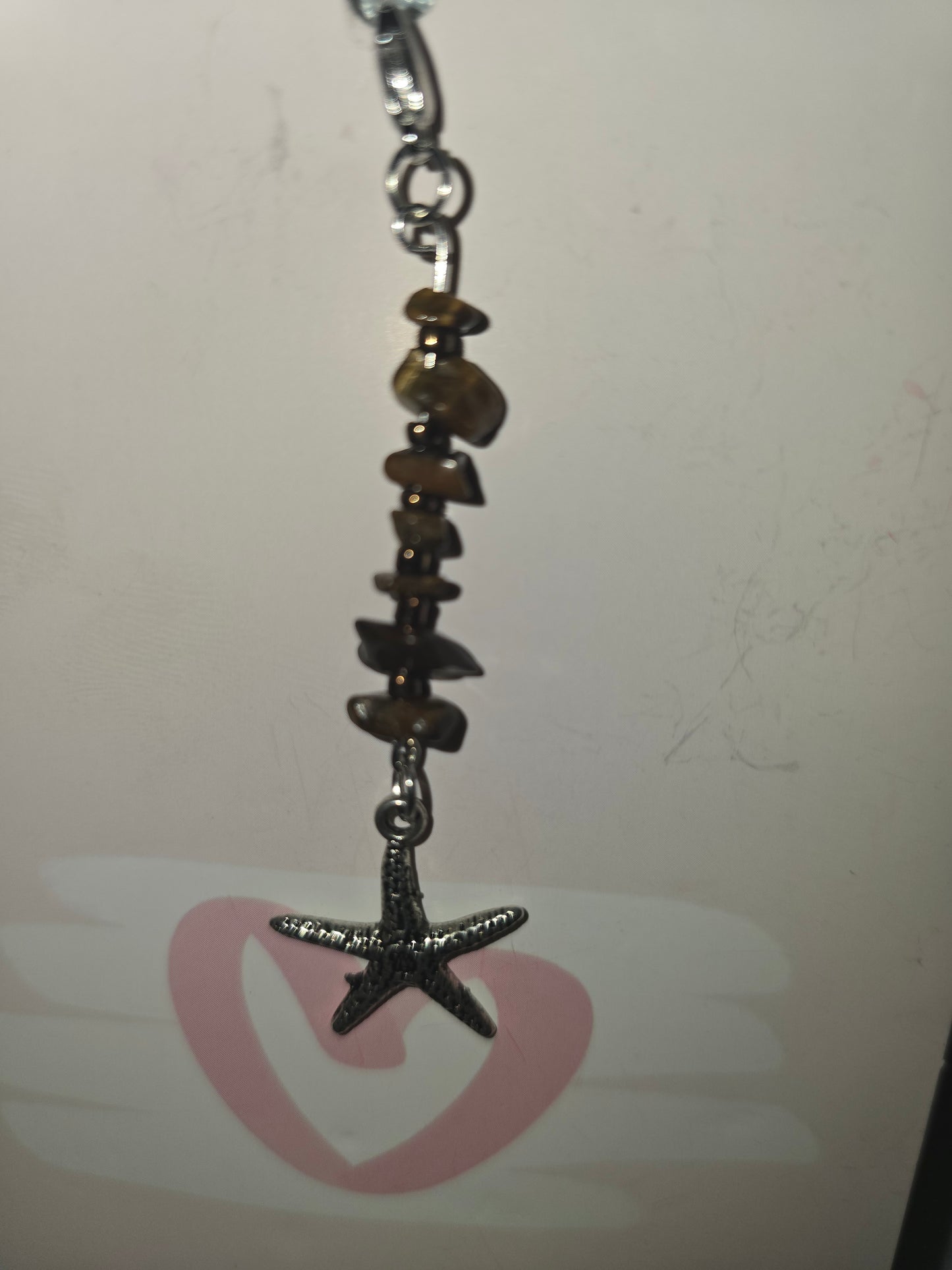 Tiger eye starfish Hair Charm