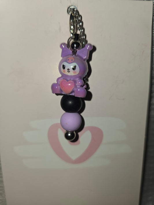 kuromi cup charm