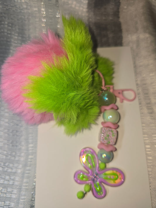 Dragon fly puff  Keychain