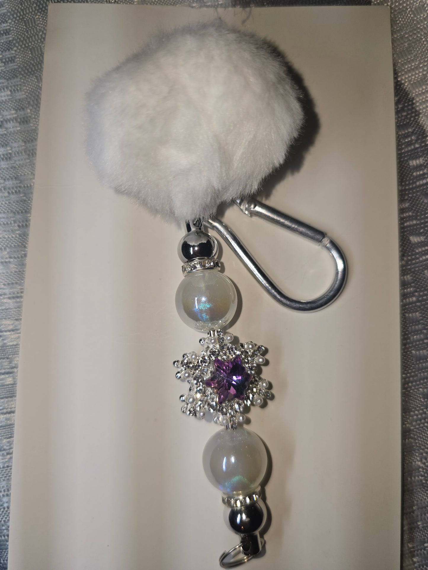 Snowflake puff Keychain