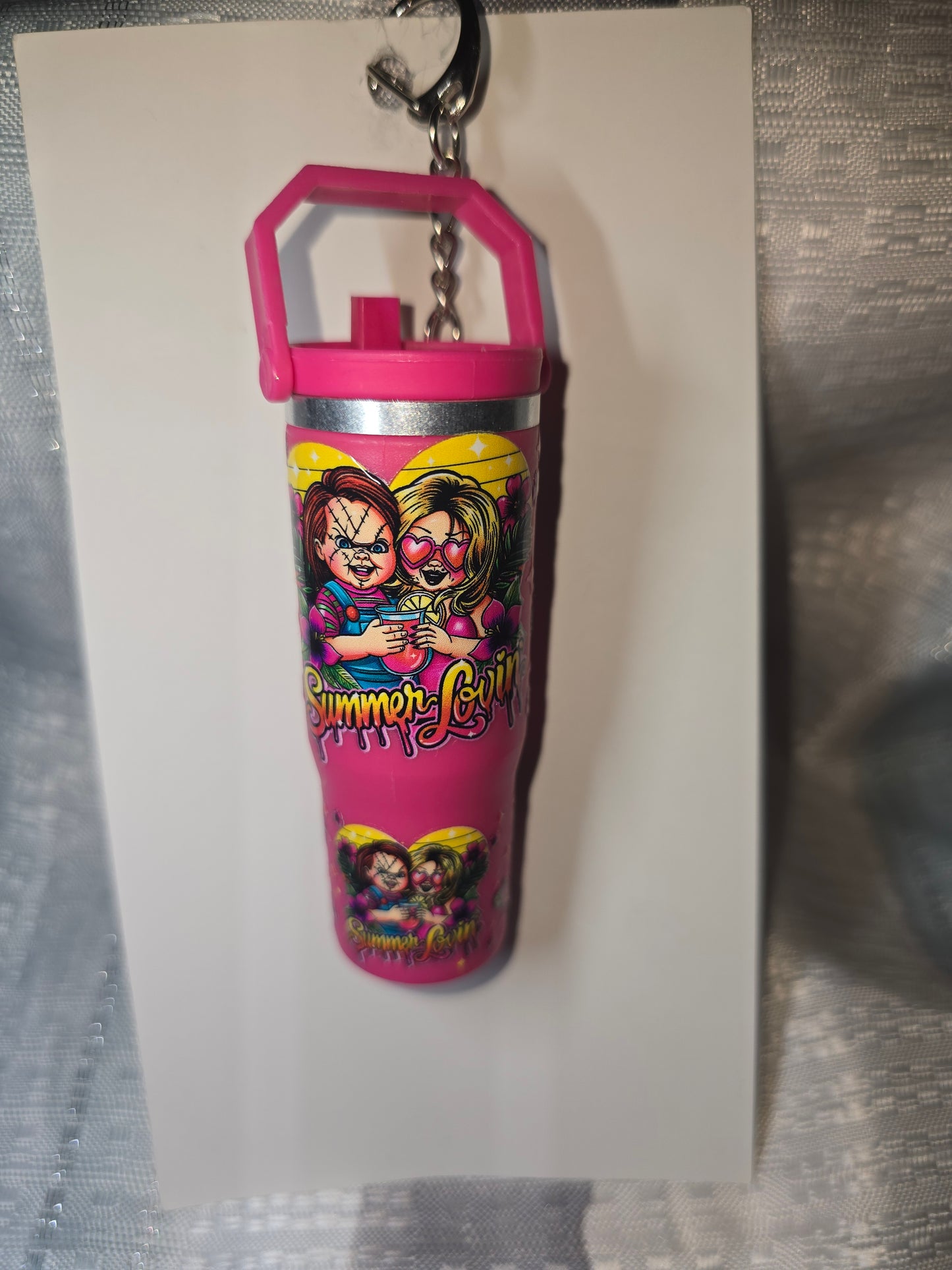 chucky "mini Stanley" Chapstick Holder Keychain