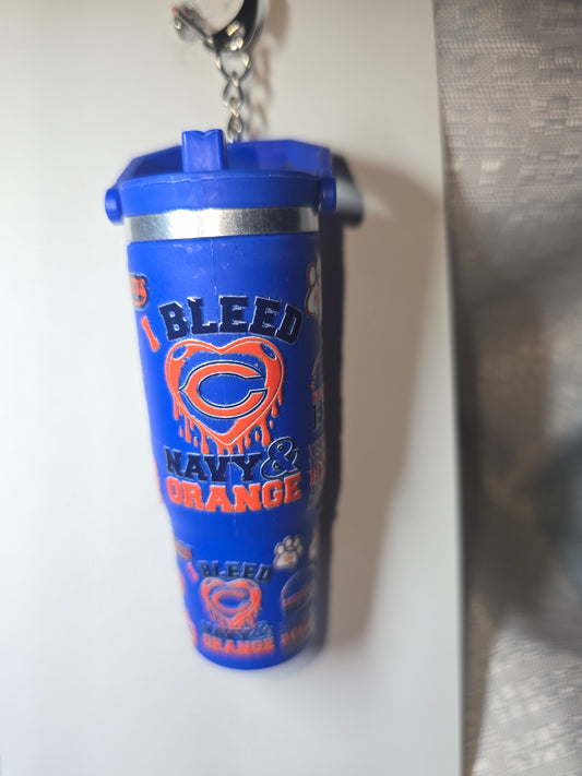 Chicago Bears "mini Stanley" Chapstick Holder Keychain