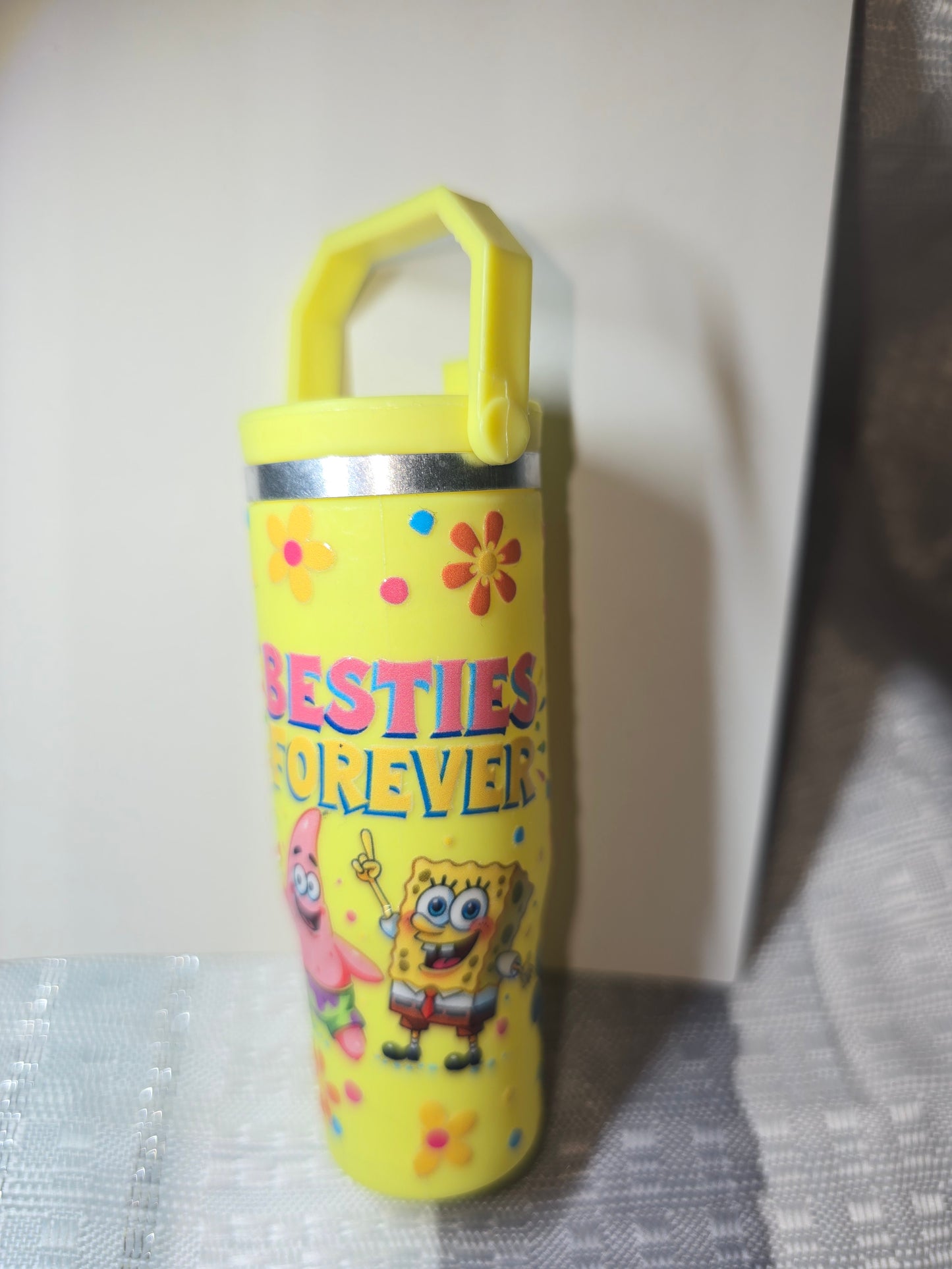 Spongebob "mini Stanley" Chapstick Holder Keychain