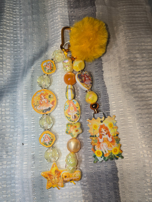 Sunflower Skull Panda Junk Keychain