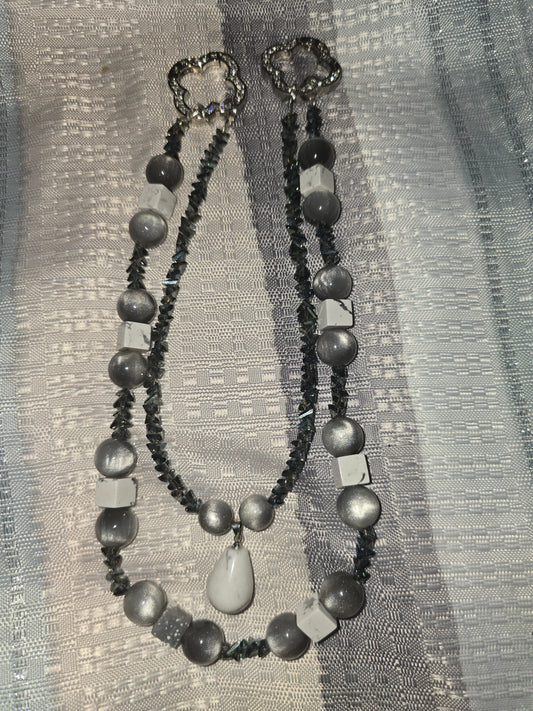 Howlite Tear Drop Ultra Lux Keychain