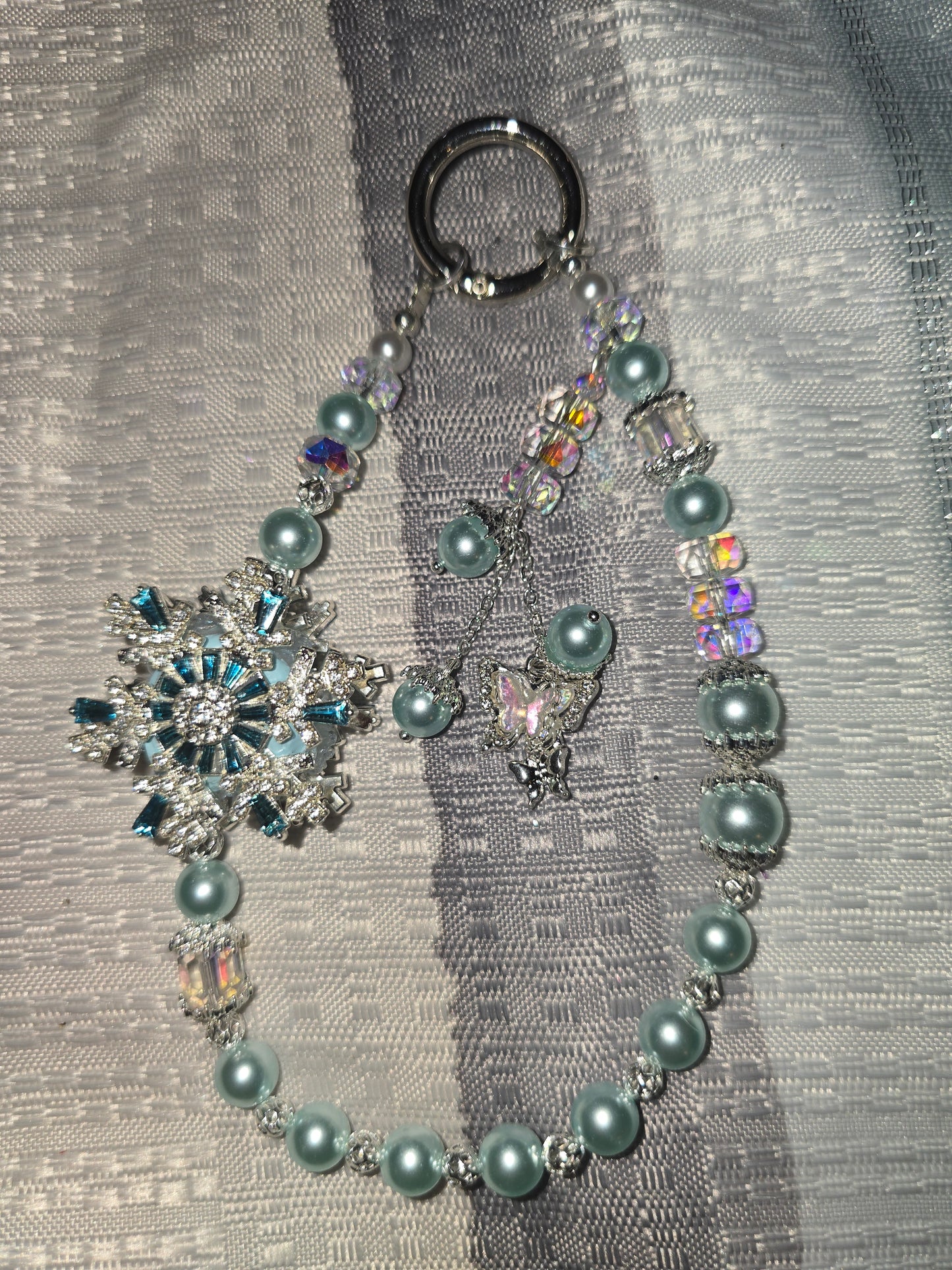 Blue Snowflake Ultra Lux Keychain