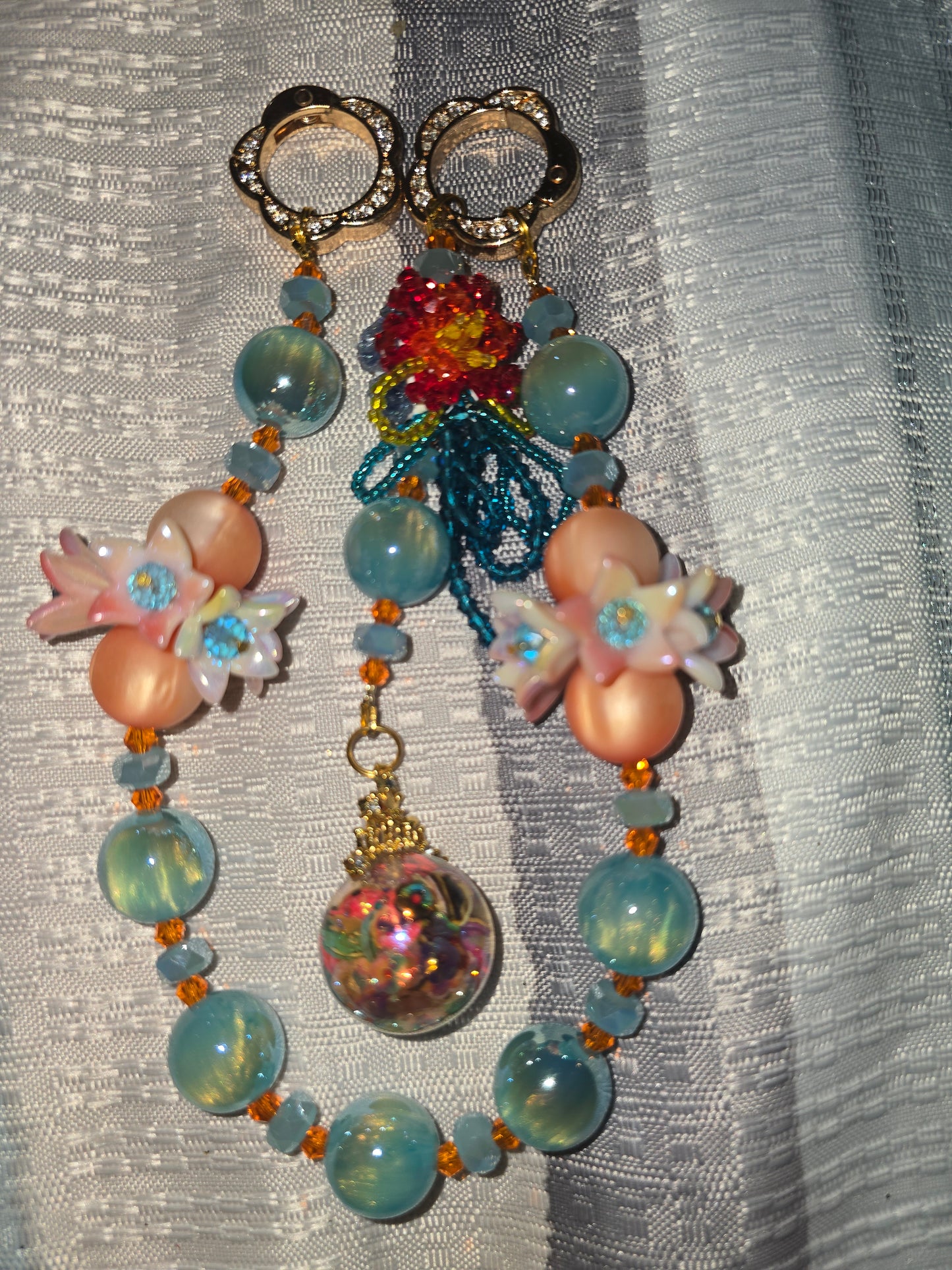Orange Dangle Fancy Keychain