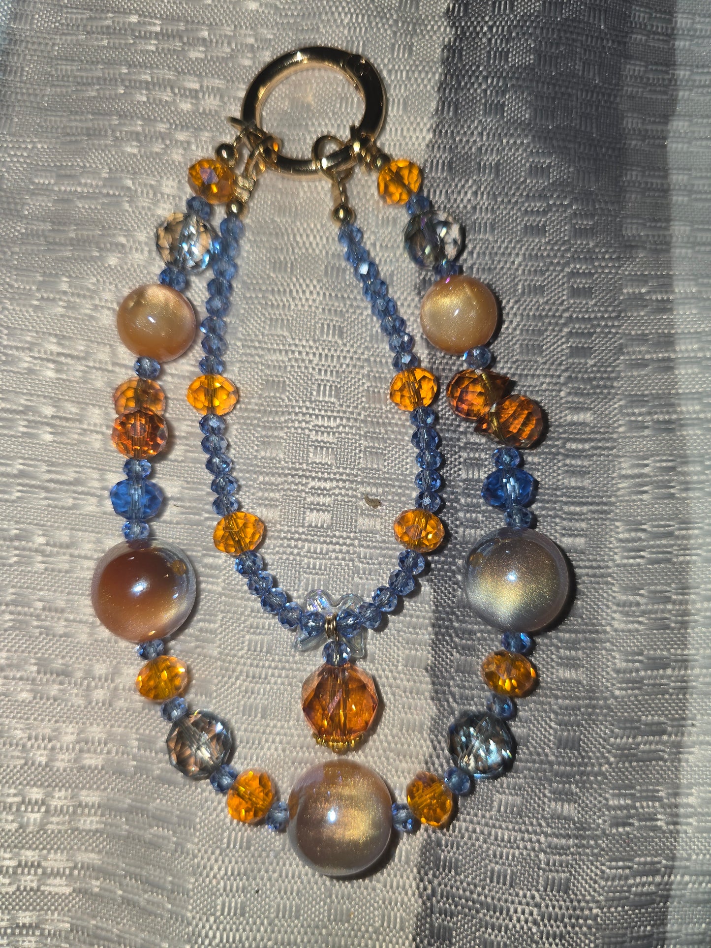 Orange Teal Ultra Lux Keychain