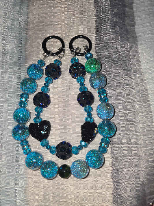 Black Hearts Fancy Keychain