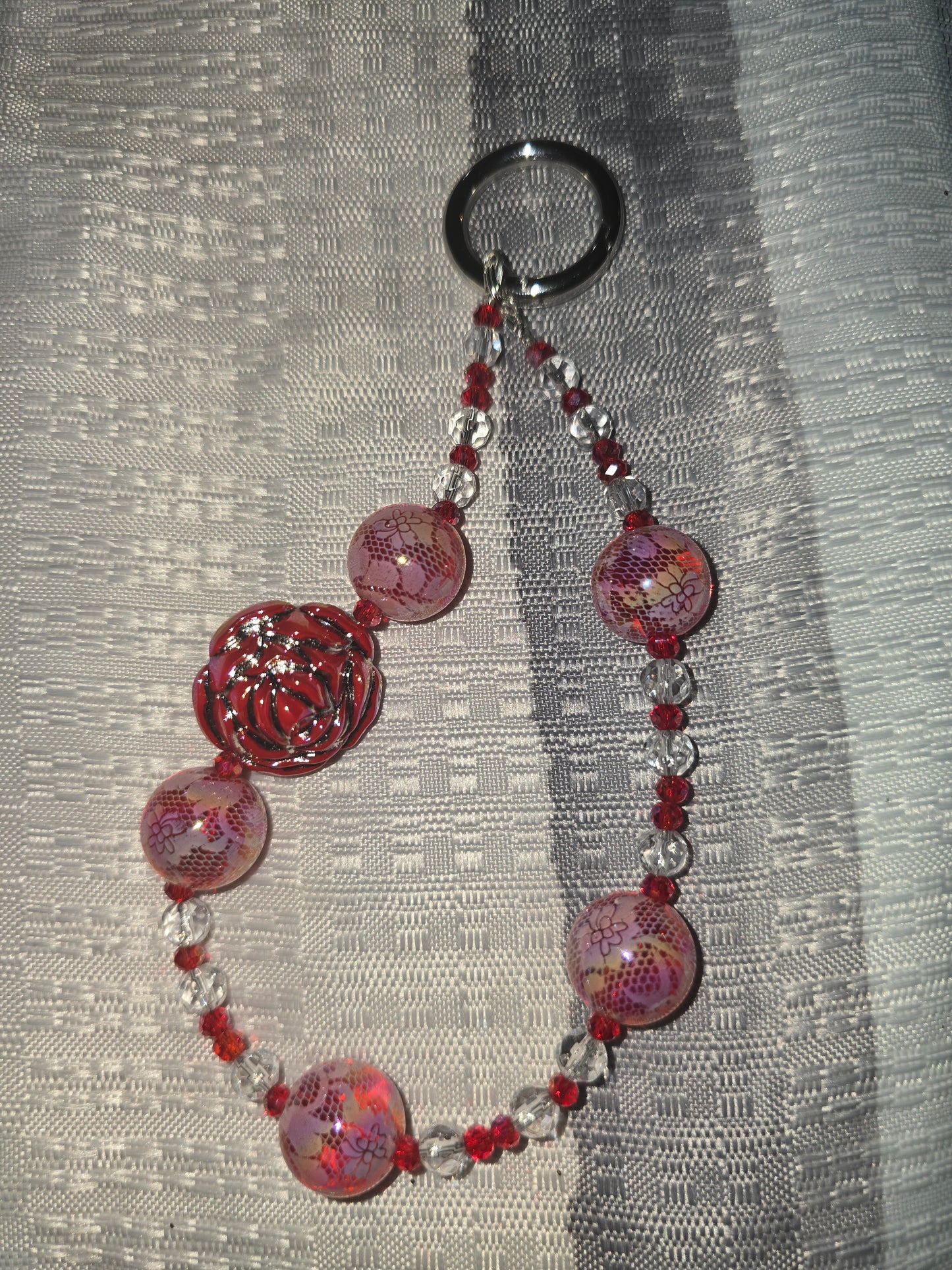 Red Rose Fancy Keychain