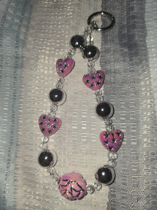 Pink Rose Fancy Keychain
