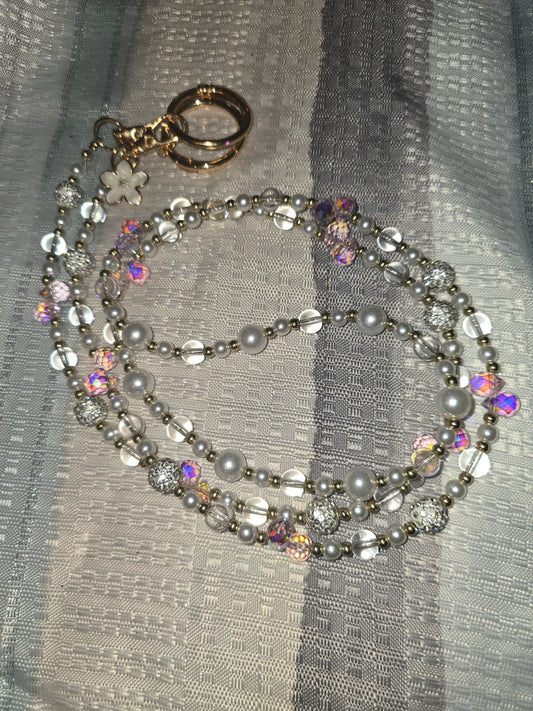 white crossbody chain